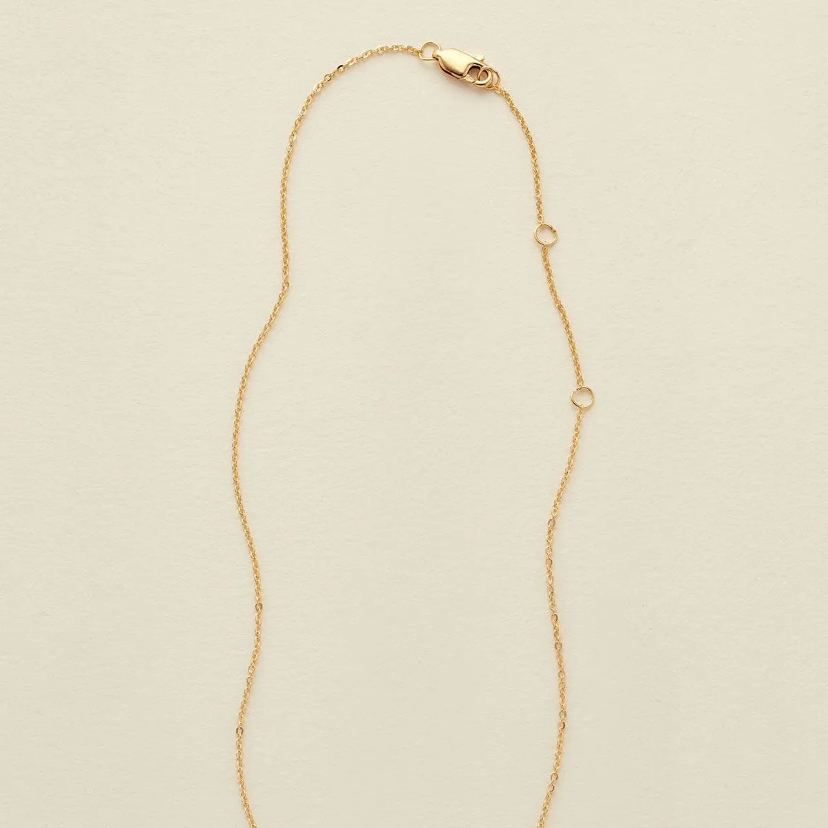 Mini Hammered Crescent Bar Necklace