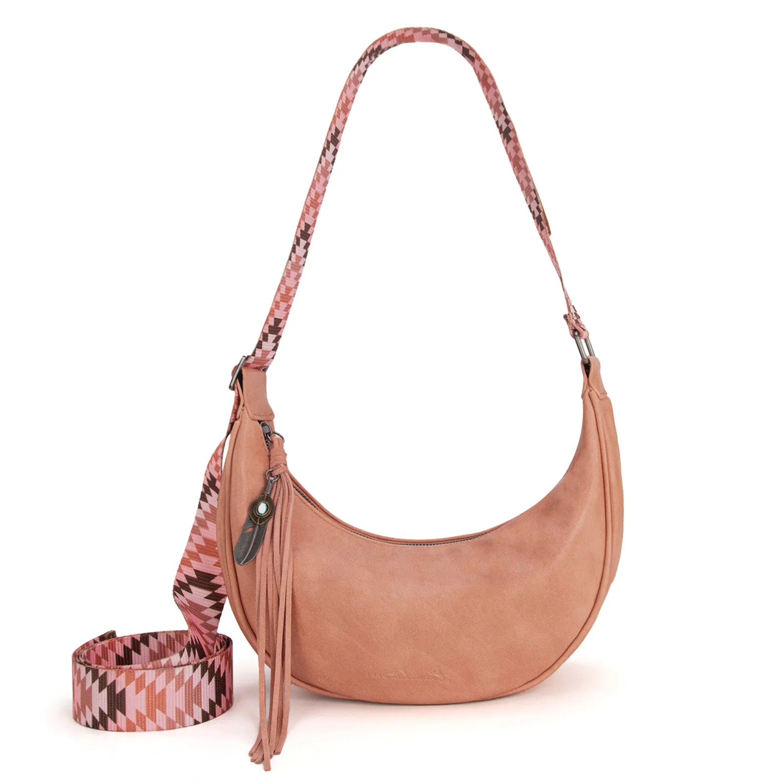 MW1284-8366  Montana West Crescent Crossbody Bag - Pink