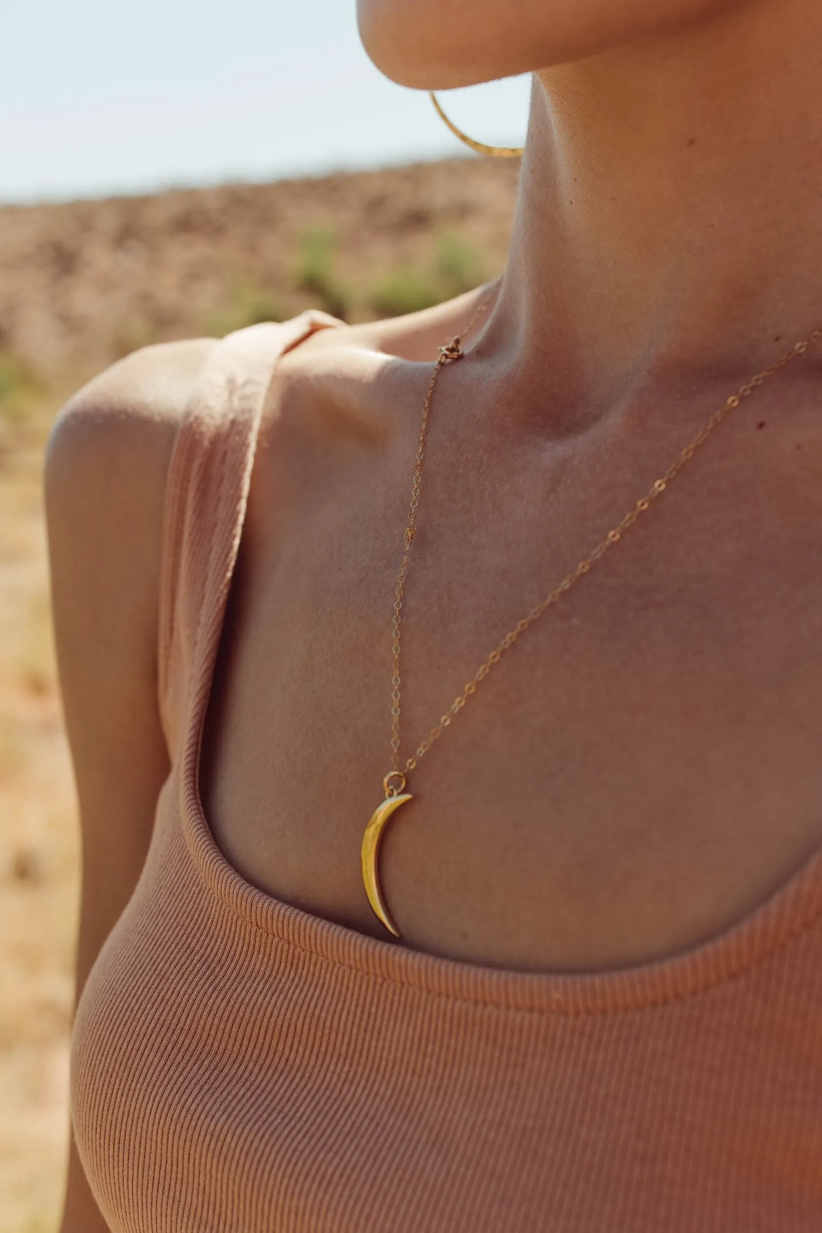 New Moon Gold Necklace