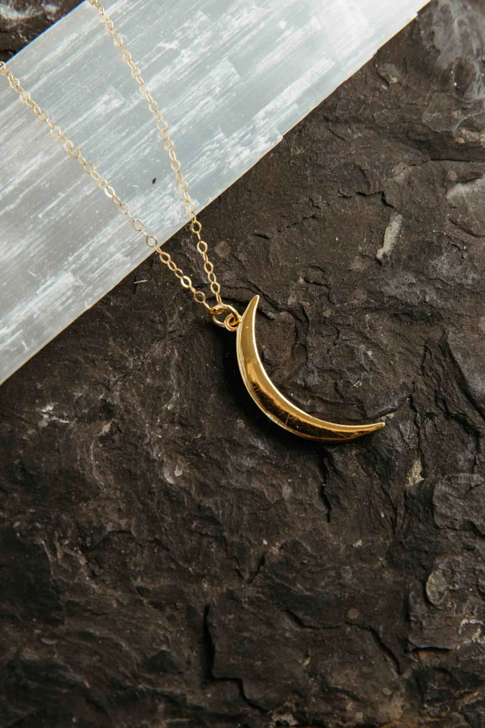 New Moon Gold Necklace