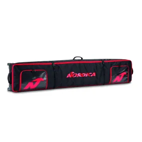 Nordica Double Roller Ski Bag Black/Red | Buy Nordica Double Roller Ski Bag Black/Red here | Outnorth