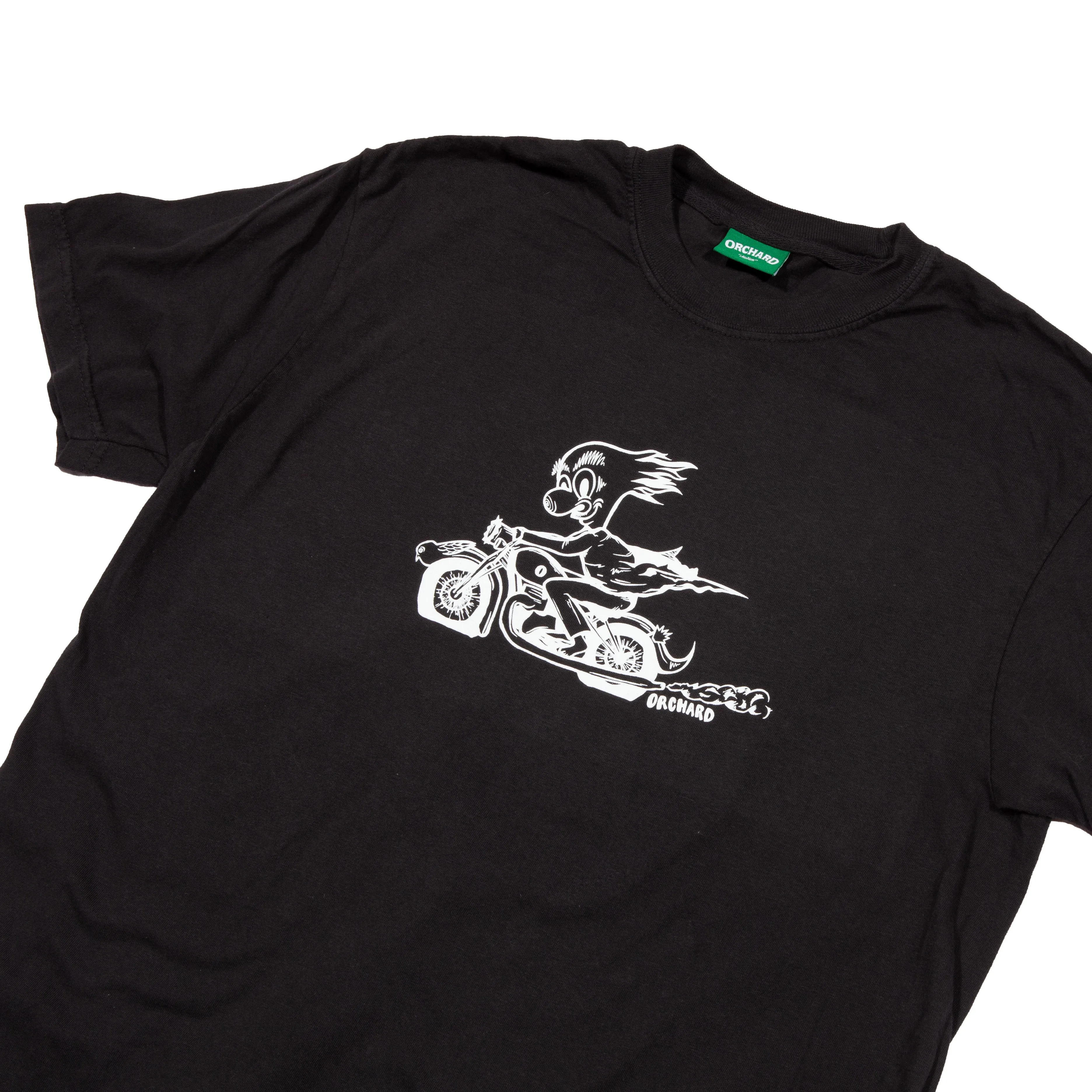 Orchard Motor Away Tee Black Garment Dyed