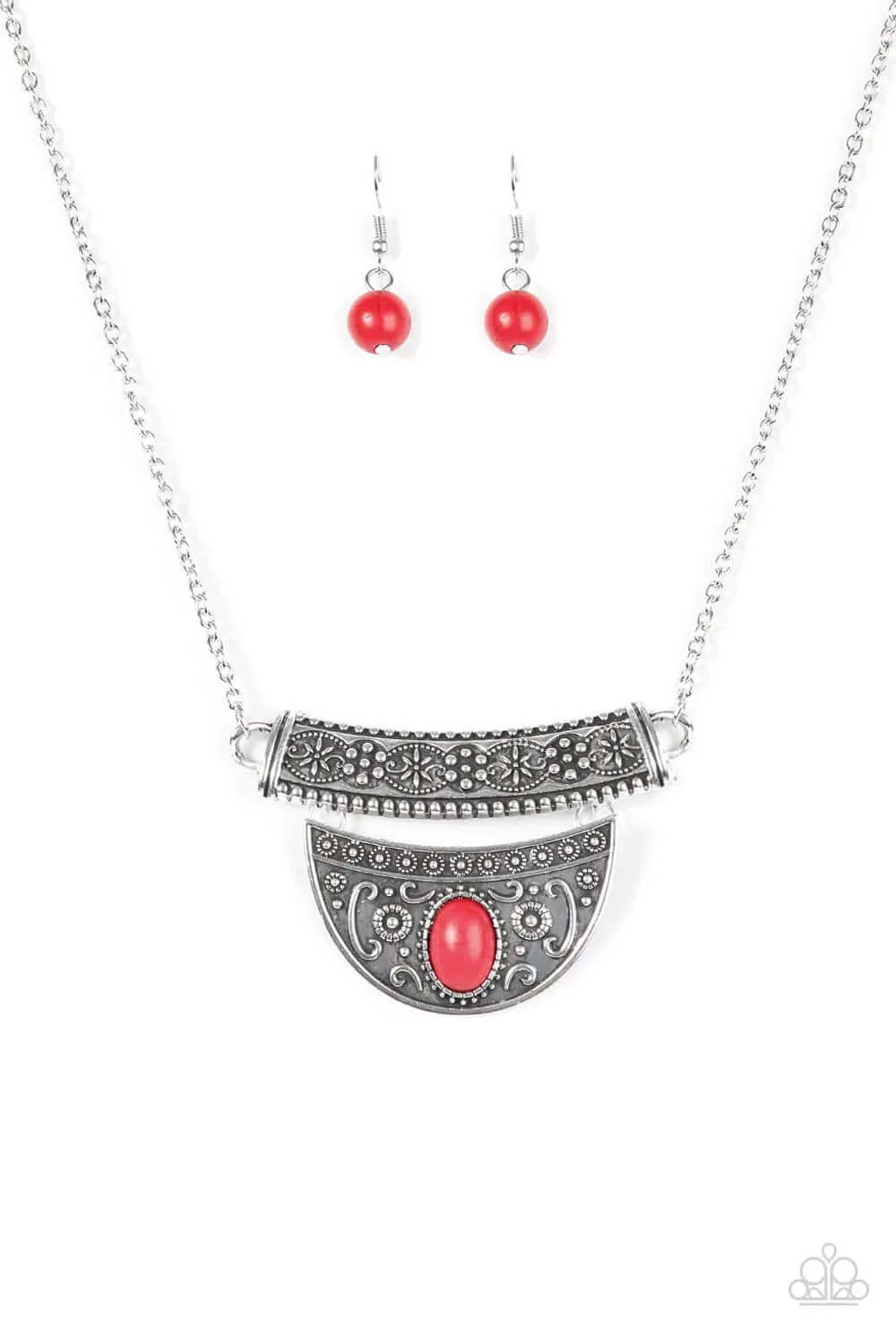 Paparazzi Accessories  - Amazon Amateur #N830 Peg - Red Necklace