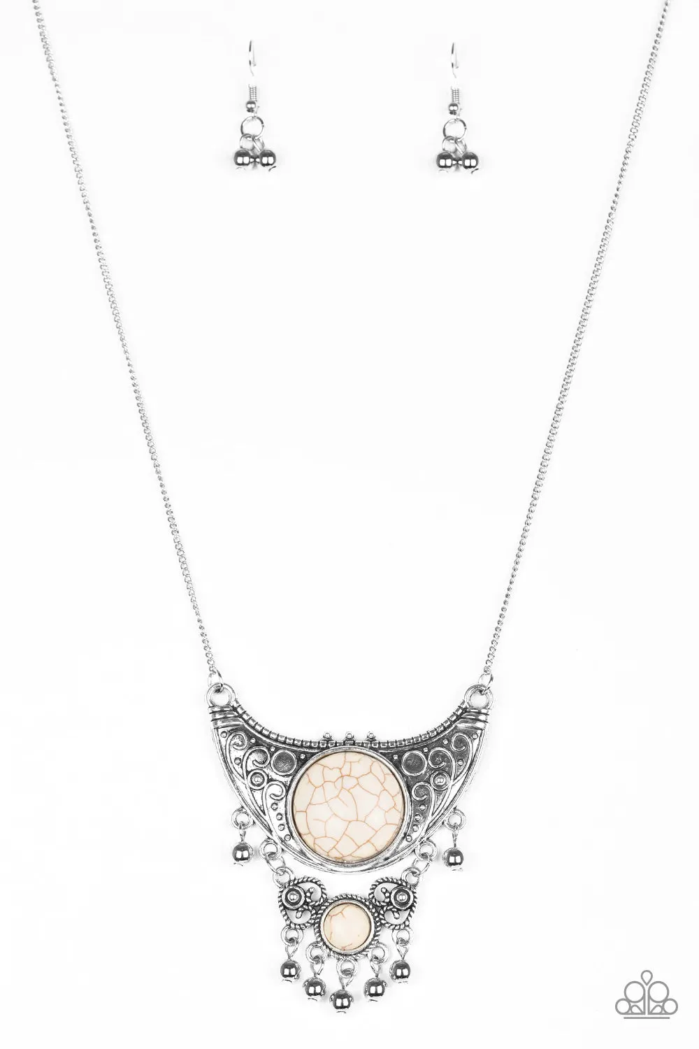 Paparazzi Accessories - Summit Style #N820 Peg - White Necklace