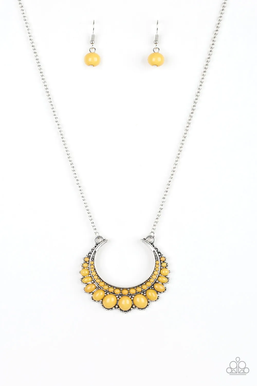 Paparazzi Count To ZEN Yellow Necklace Set