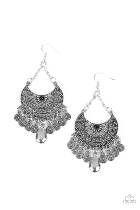 Paparazzi Lunar Allure - Black Earrings