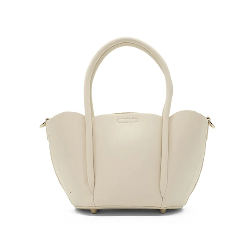 Petal Satchel (L) Women's Bag - Beige