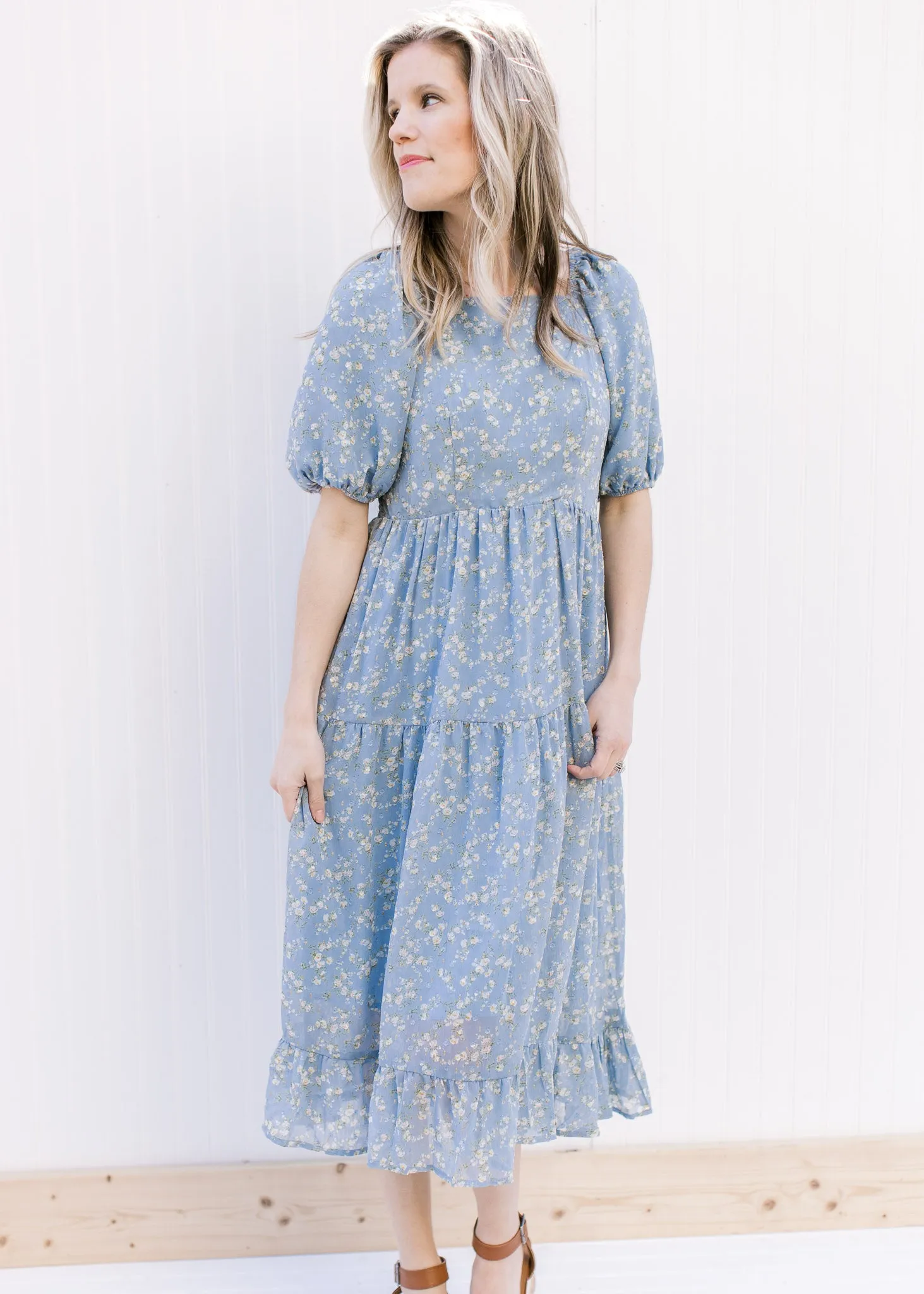 Poppy Blue Floral Dress