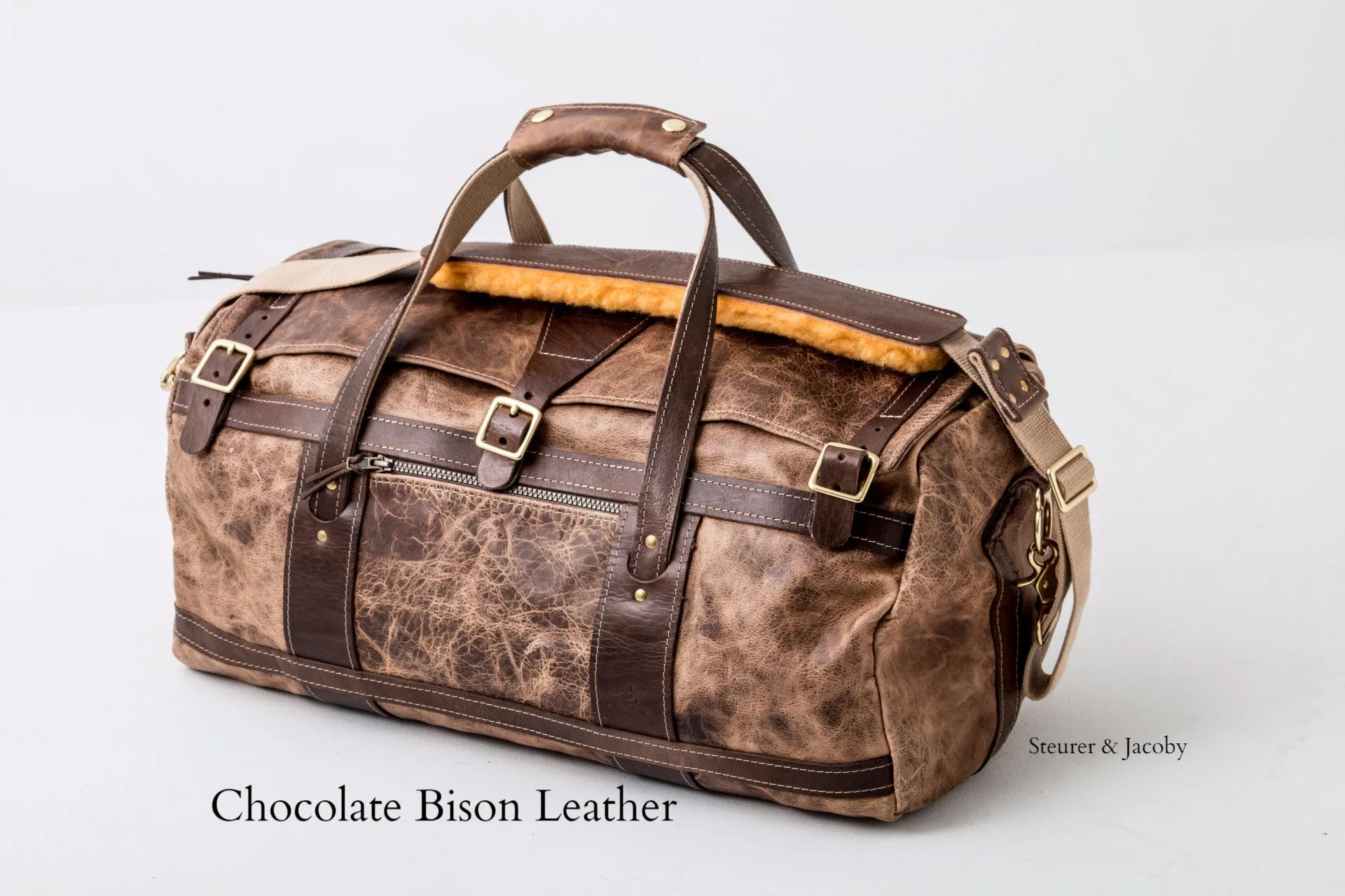 Premium Leather Tour Style Duffel Bag