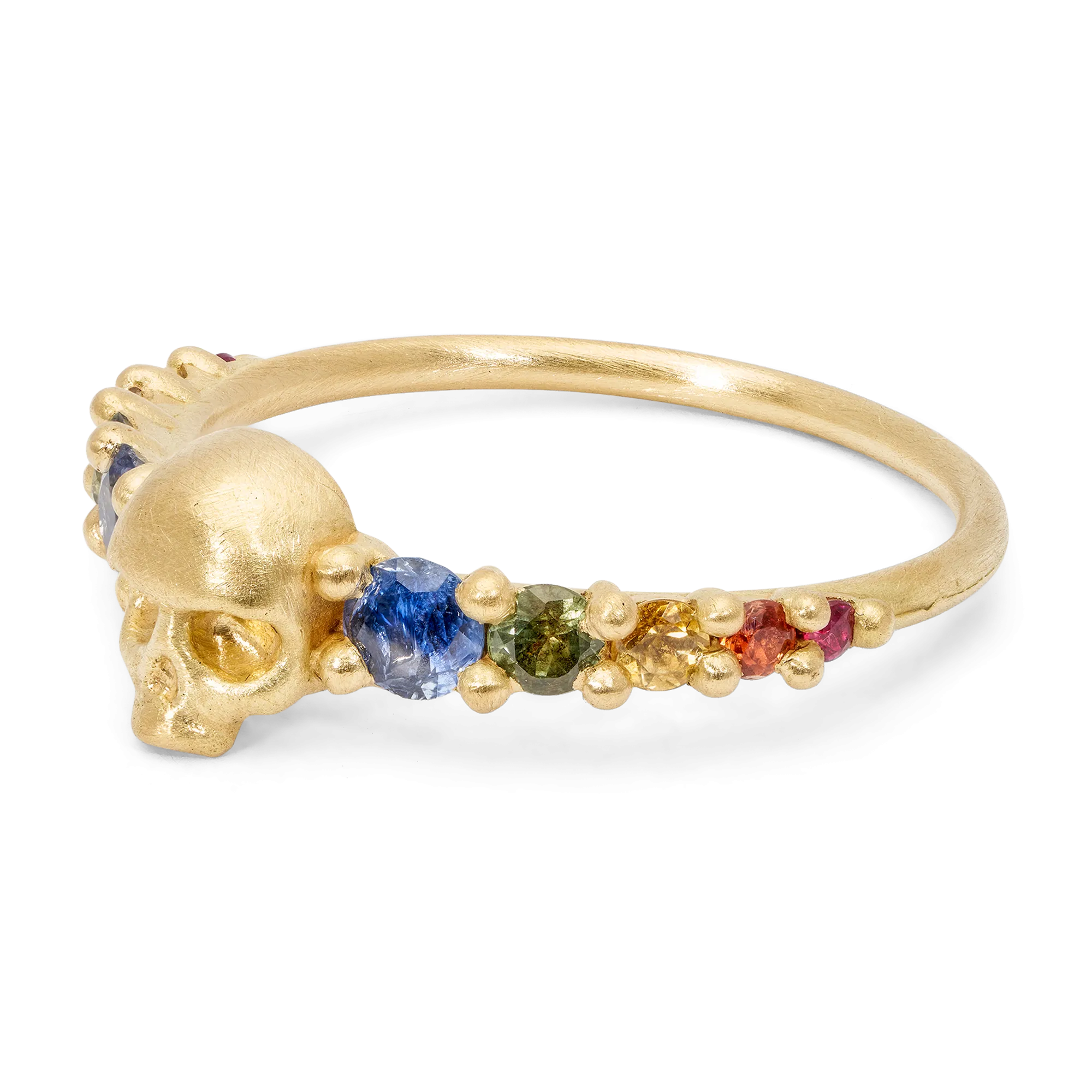 Rainbow Love Dusk Skull Ring - Size 7 - 11488