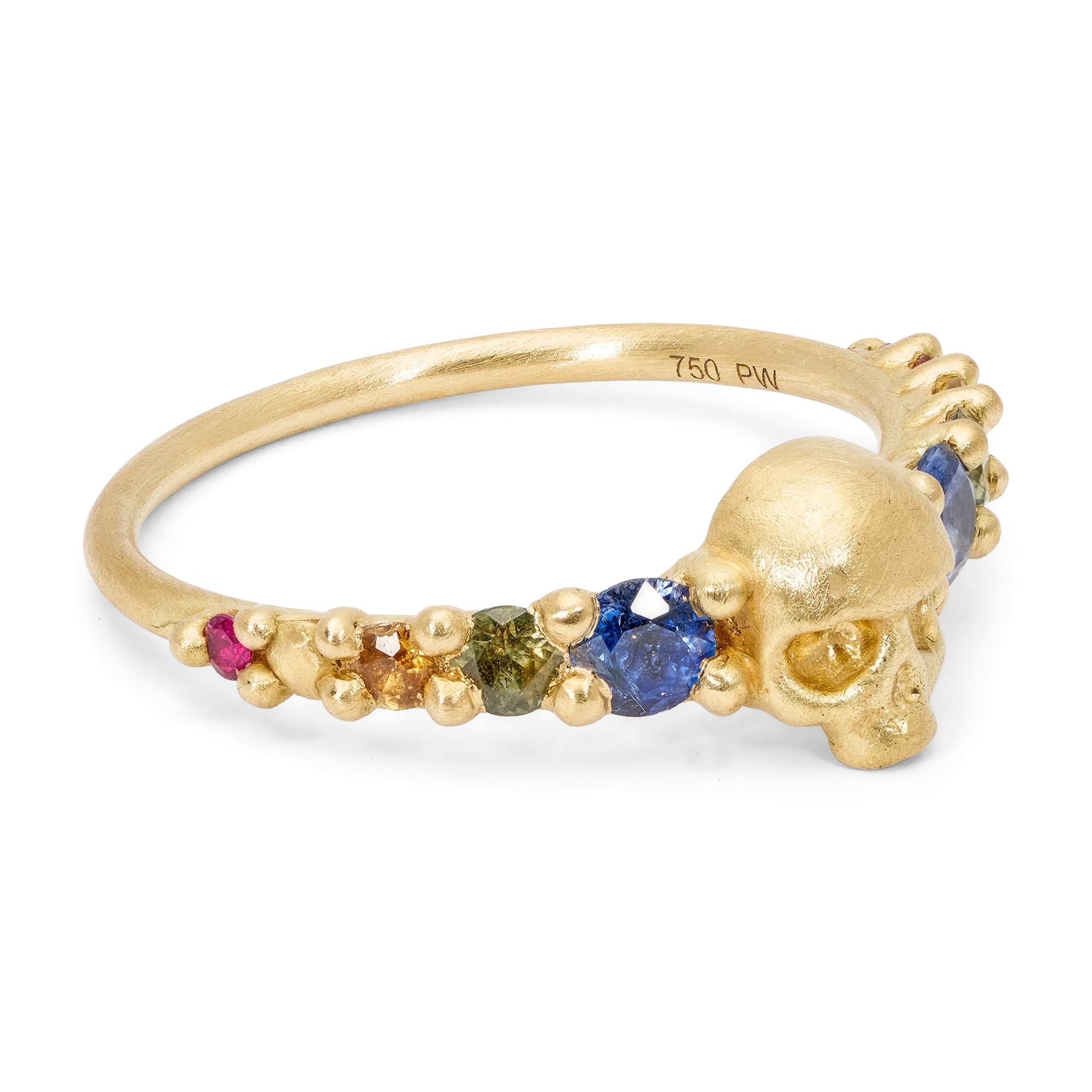 Rainbow Love Dusk Skull Ring - Size 7 - 11488