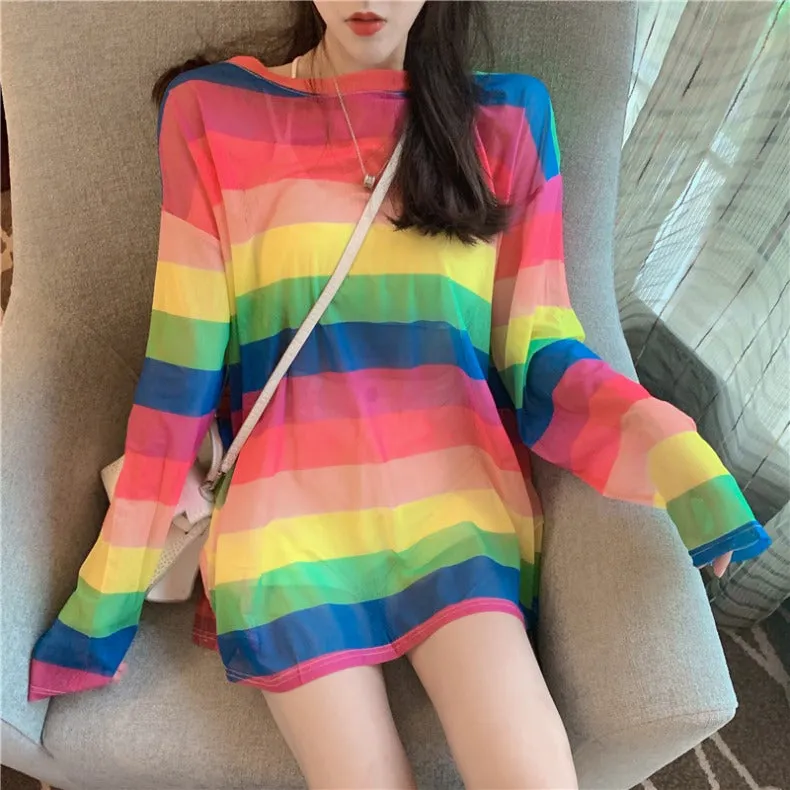 Rainbow Stripe T-shirt AD11896