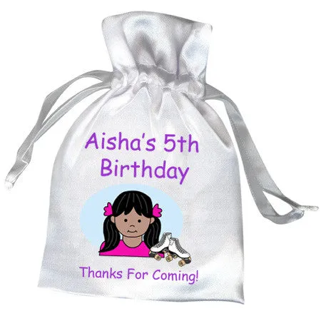 Roller Skating Kid Birthday Party Favor Bag - Girl