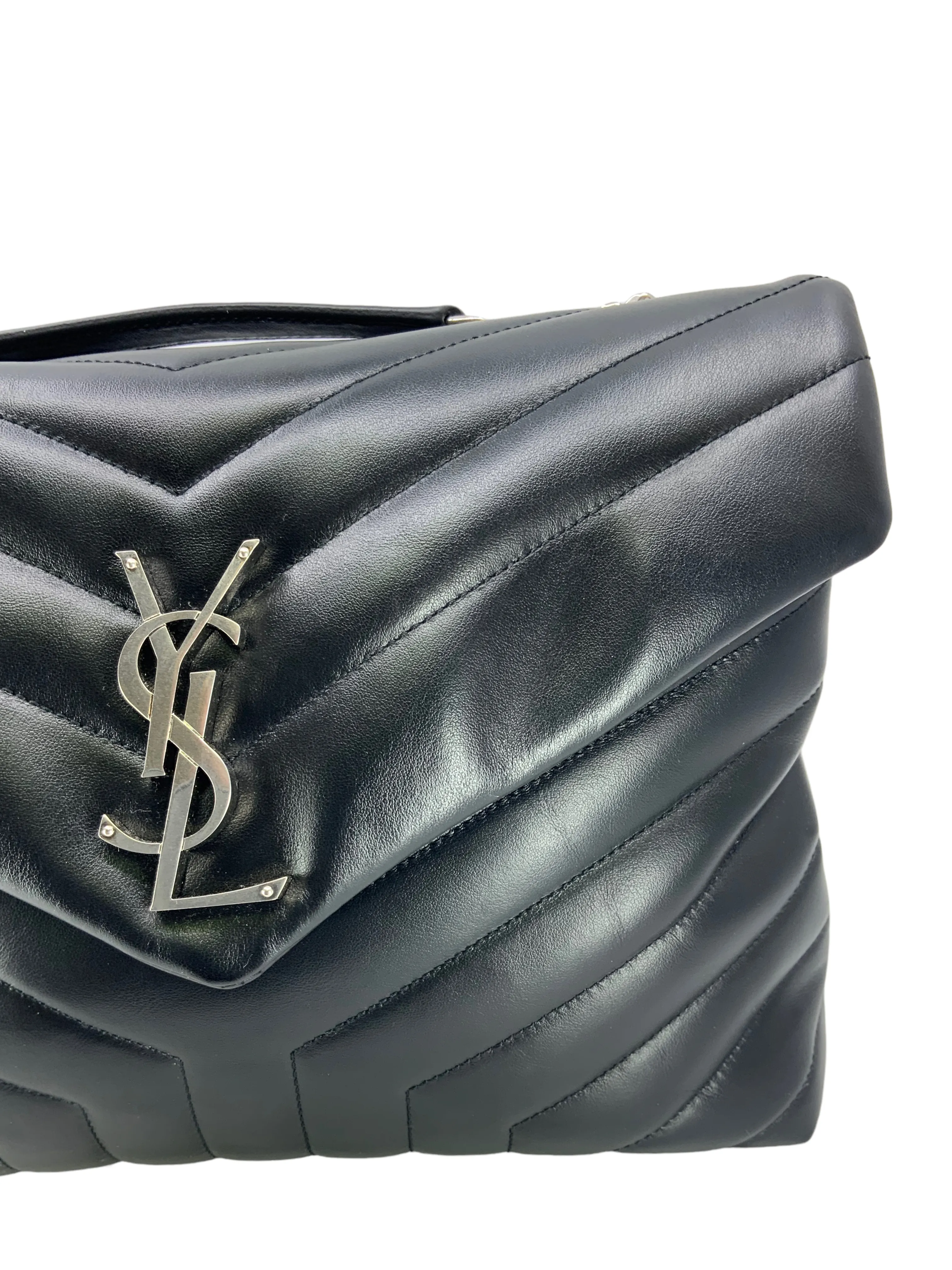 SAINT LAURENT Loulou Calfskin Medium Flap-Top Shoulder Bag