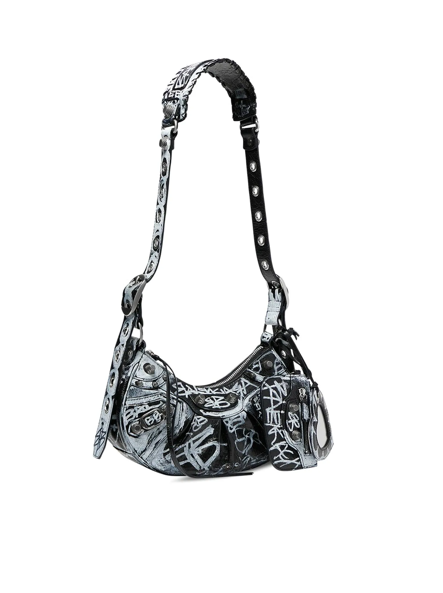 SHOULDER HANDBAG LE CAGOLE XS BAG GRAFFITI FOR WOMEN IN BLACK