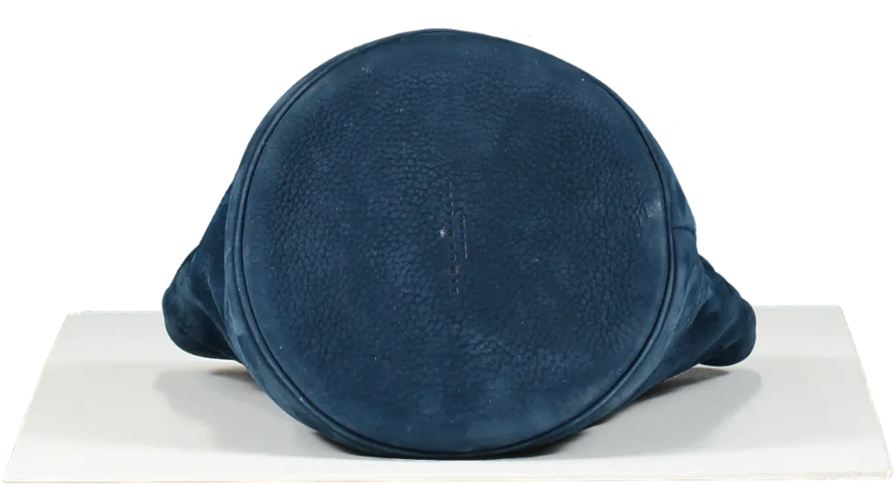 Simon Miller Blue Suede Bucket Bag One Size