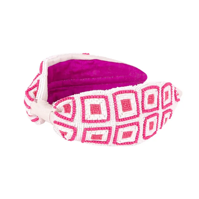 Square Patterned Multi Beaded Headband