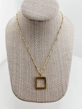 Square Pendant Necklace