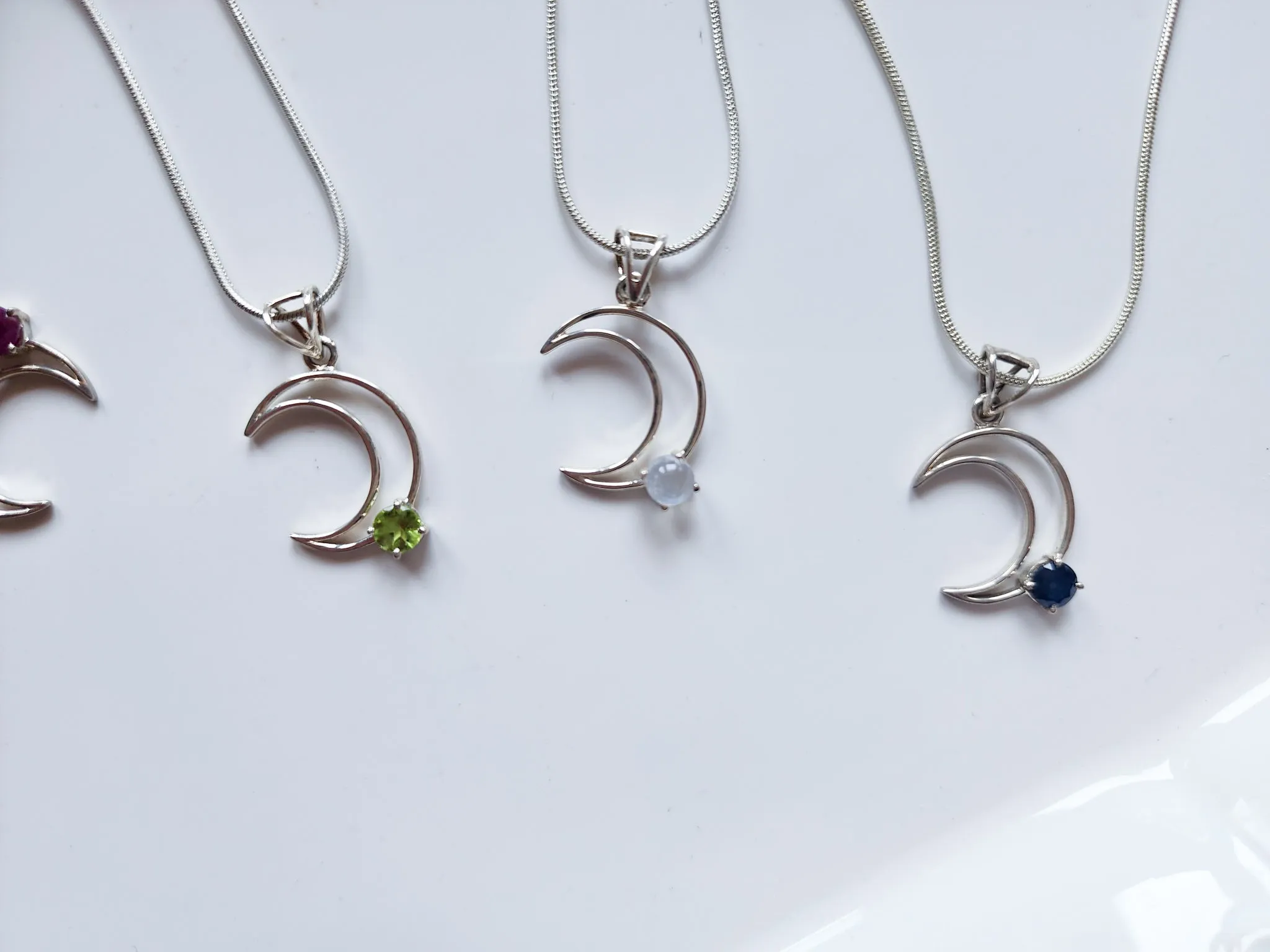 Sterling Silver Crescent Moon Necklace