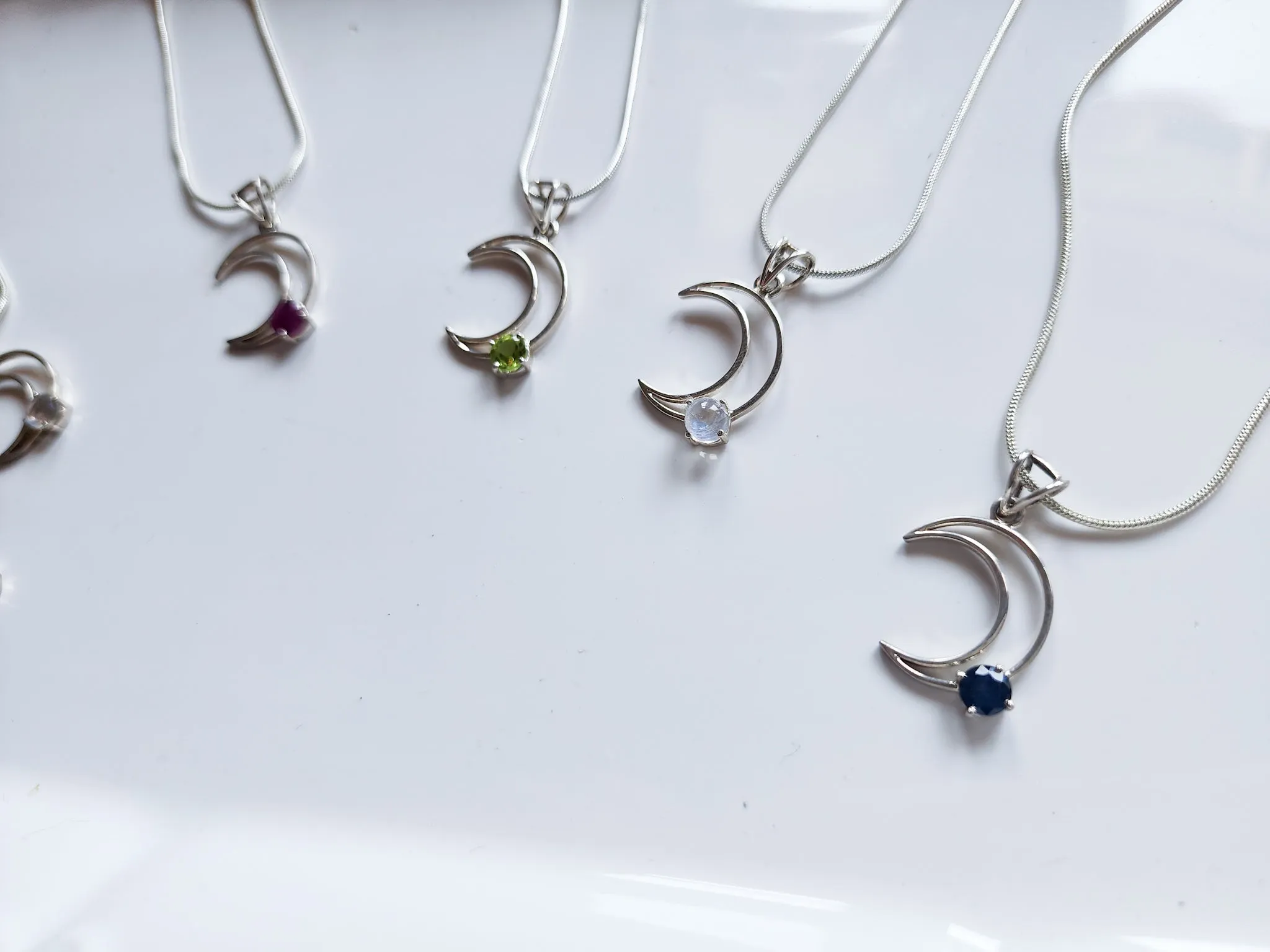 Sterling Silver Crescent Moon Necklace