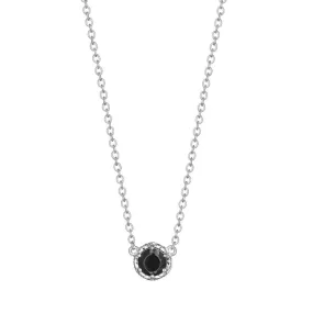 Tacori Petite Crescent Crown Gem Necklace Featuring Black Onyx