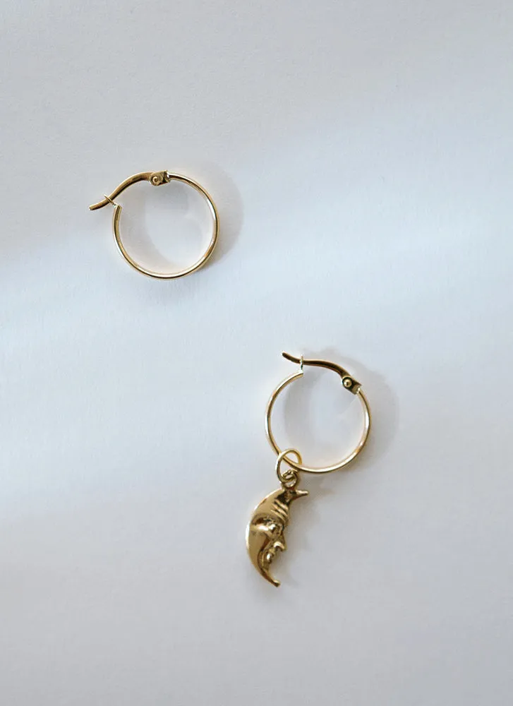 Tay small round earrings 14k gold