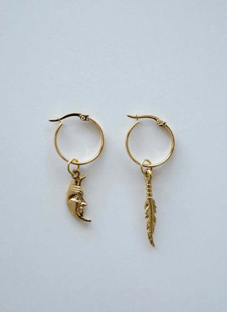 Tay small round earrings 14k gold