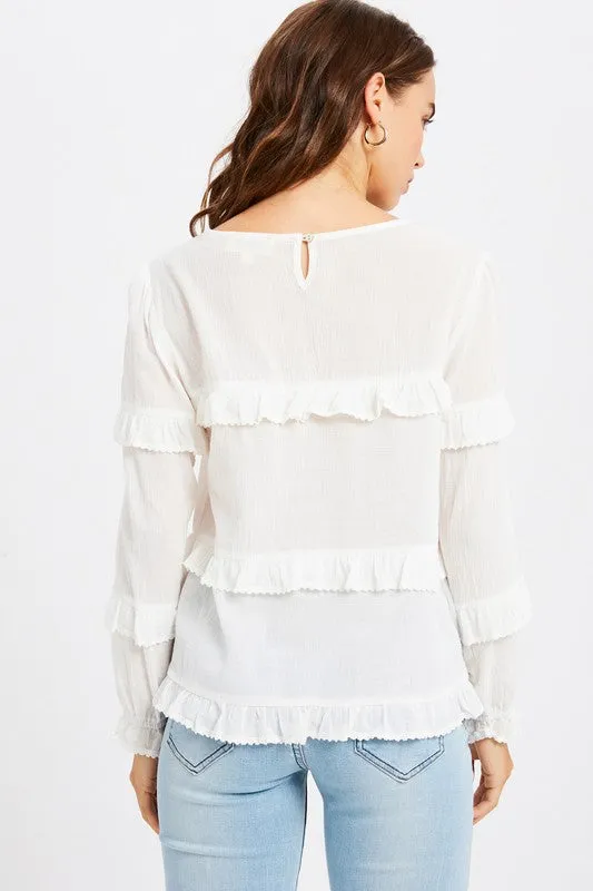 The Belle Ruffled Top