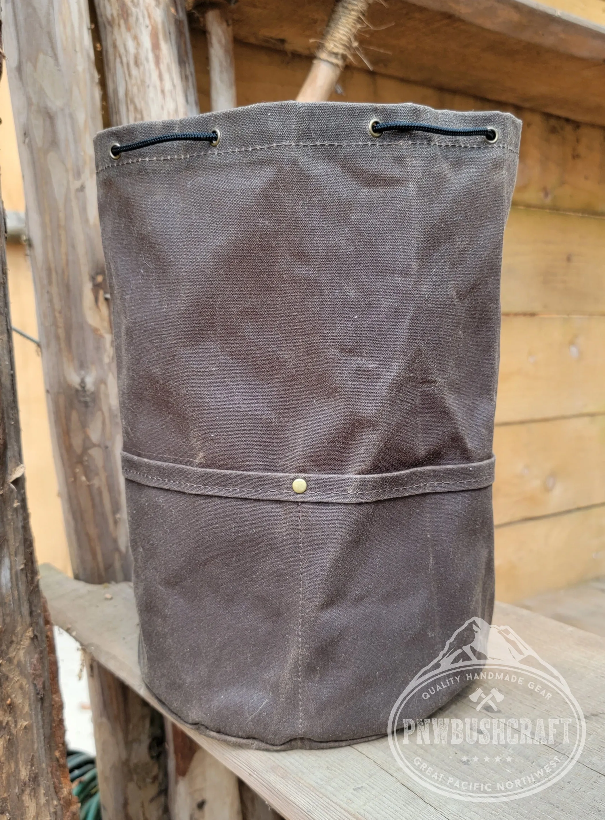 The Cedar Bucket Bag with Outside pockets Available in 5 sizes Perfect for Organizing Your Kit