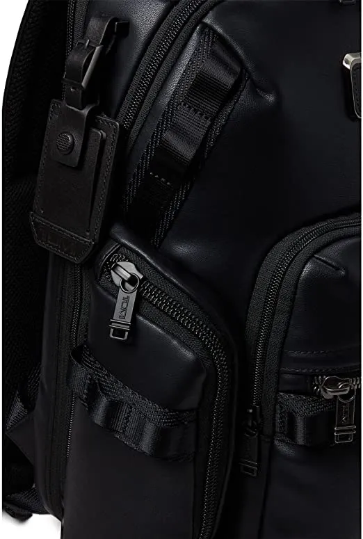 TUMI Alpha Bravo Navigation Backpack Black Leather