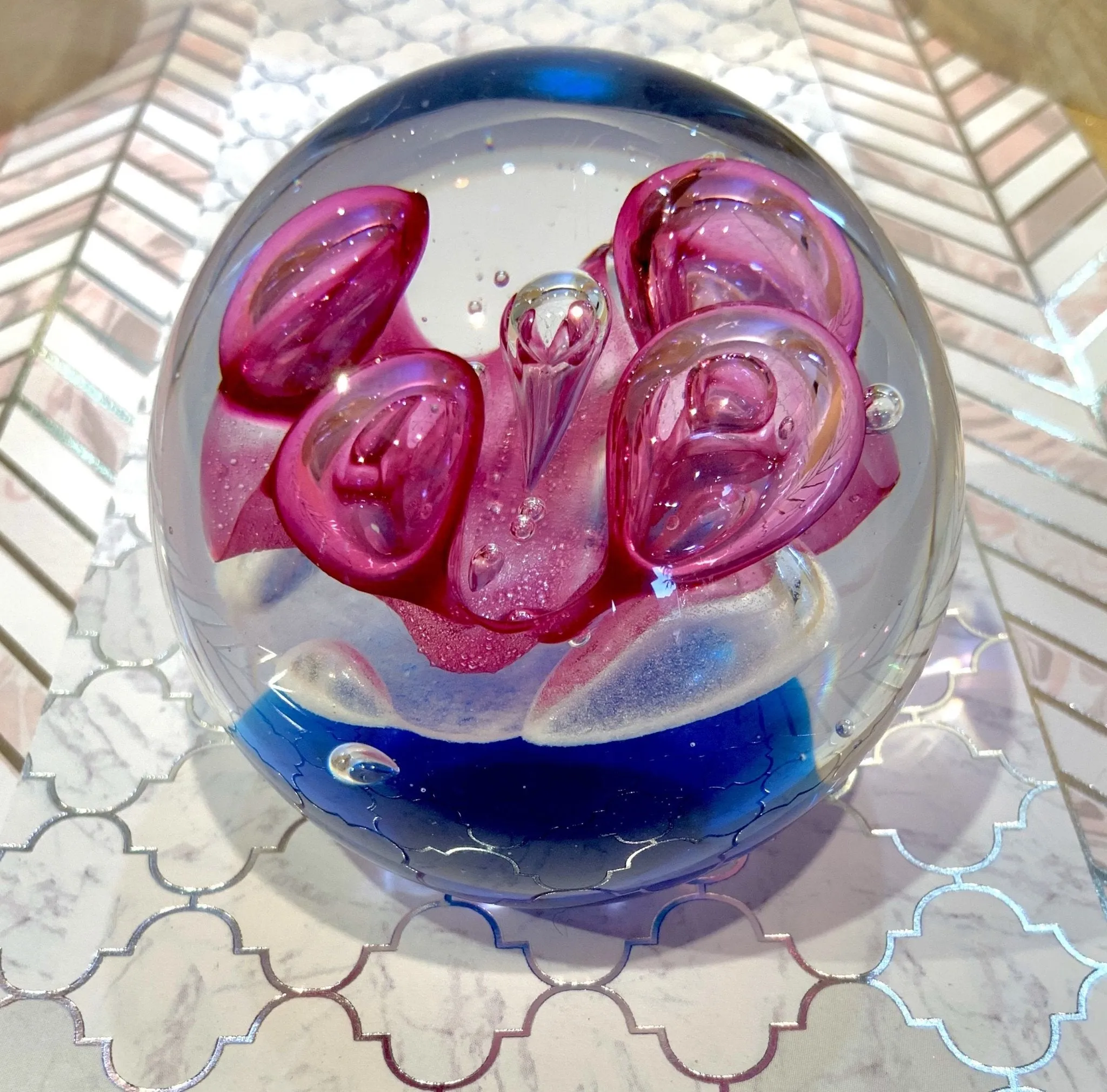 Water Flower Paperweight