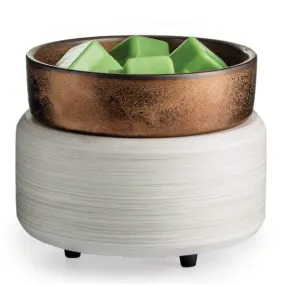 white washed bronze 2-in-1 fragrance warmer